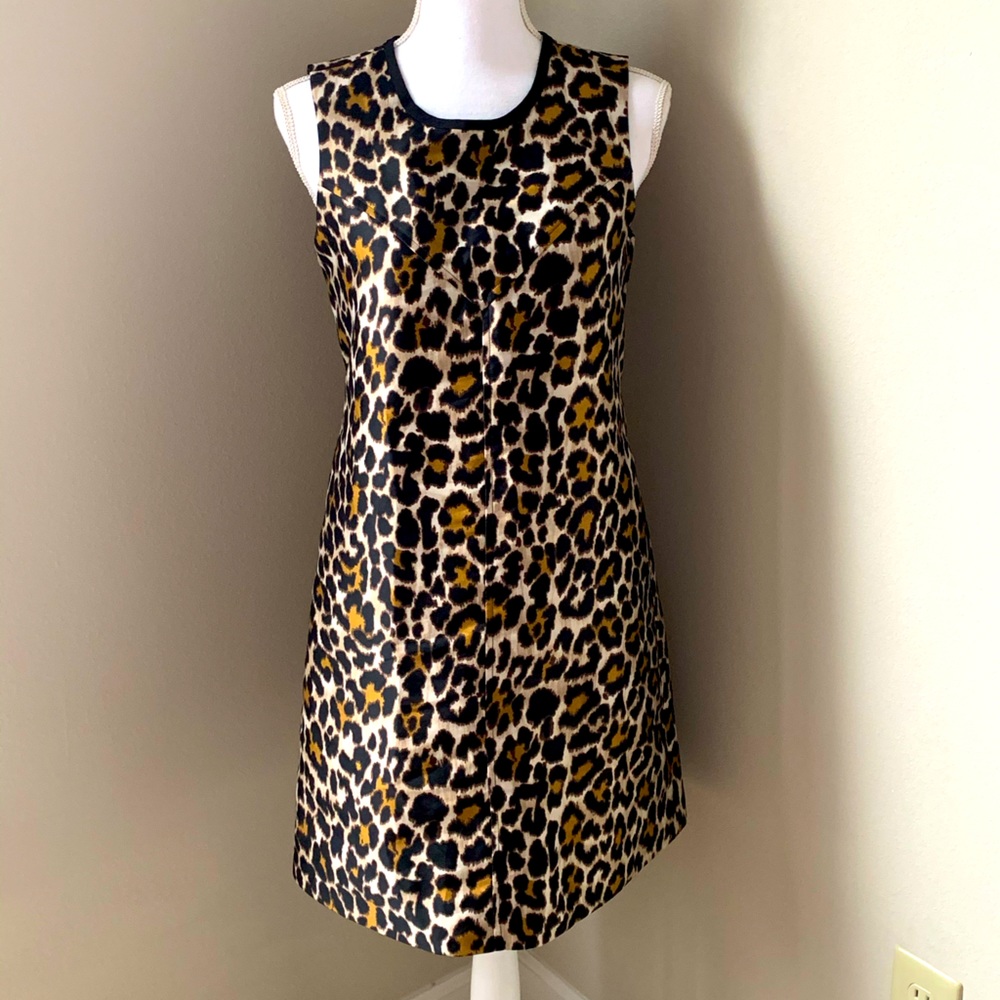 J. Crew Leopard Print Sleeveless Dress